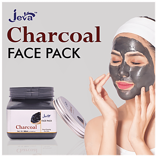 Jeva Charcoal Deep Cleasing Face Pack - Rich In Antioxidants, For Bright Skin, 380 ml  