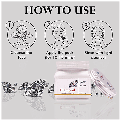 Jeva Diamond Skin Polishing Face Pack - For Flawless Complexion & Healthy Skin, 380 ml  