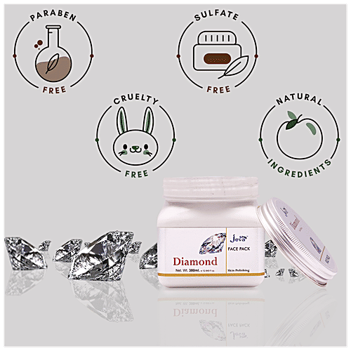 Jeva Diamond Skin Polishing Face Pack - For Flawless Complexion & Healthy Skin, 380 ml  