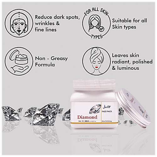 Jeva Diamond Skin Polishing Face Pack - For Flawless Complexion & Healthy Skin, 380 ml  