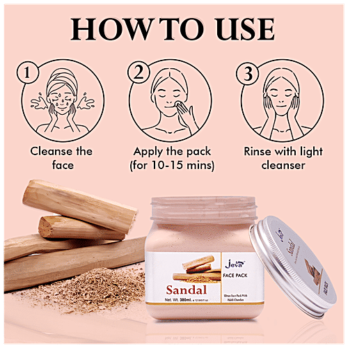 Jeva Sandal Ubtan Face Pack - With Haldi Chandan, Exfoliates The Skin, Removes Suntan, 380 ml