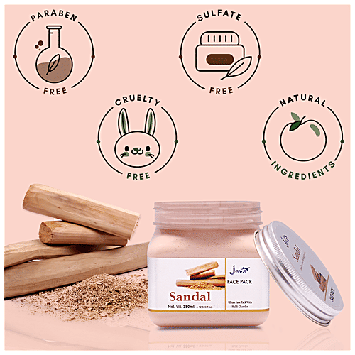 Jeva Sandal Ubtan Face Pack - With Haldi Chandan, Exfoliates The Skin, Removes Suntan, 380 ml