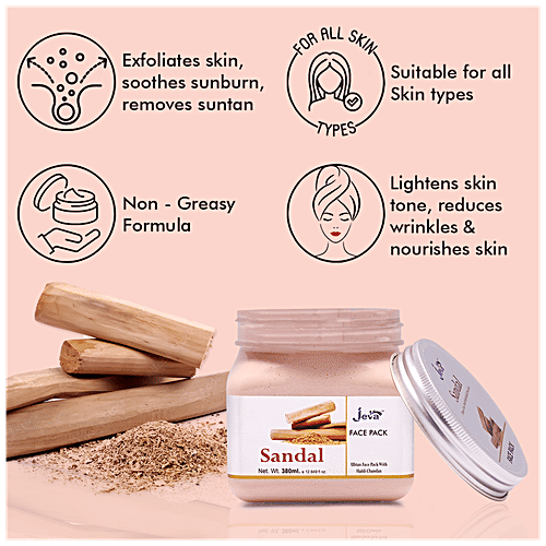 Jeva Sandal Ubtan Face Pack - With Haldi Chandan, Exfoliates The Skin, Removes Suntan, 380 ml