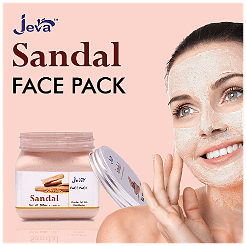 Jeva Sandal Ubtan Face Pack - With Haldi Chandan, Exfoliates The Skin, Removes Suntan, 380 ml