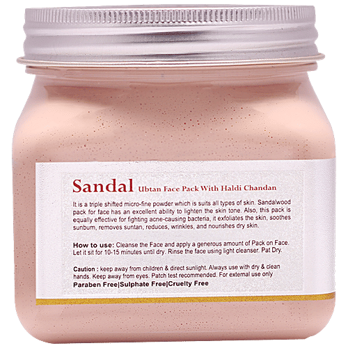 Jeva Sandal Ubtan Face Pack - With Haldi Chandan, Exfoliates The Skin, Removes Suntan, 380 ml