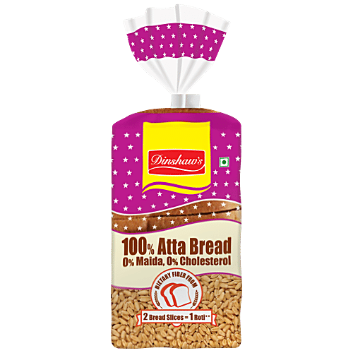 Dinshaws Atta Bread - Baked, Healthy, No Maida, Cholesterol Free, 300 g  