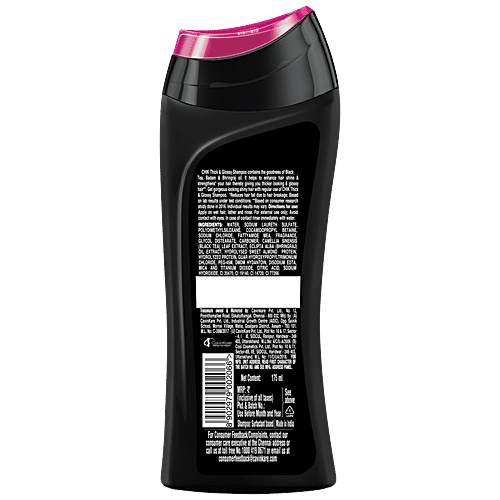 Chik Protein Solutions Thick & Glossy Shampoo - With Badam, Bhringraj Oil & Black Tea, For Shiny Hair, For Men & Women, 175 ml  