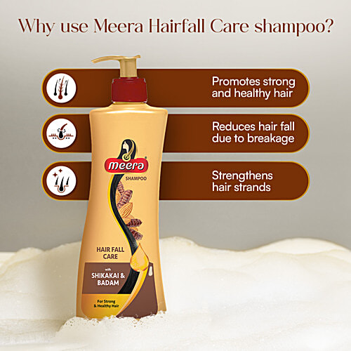 Meera Hair Fall Care Shampoo - With Shikakai & Badam, For Strong & Healthy Hair, For Men & Women, 340 ml