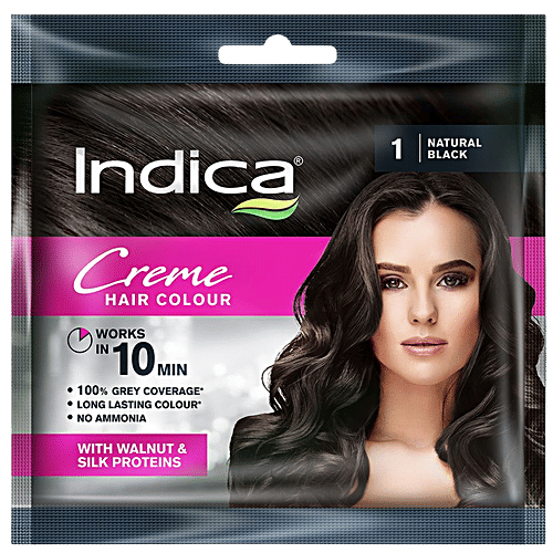 Buy Indica Creme 10 Minutes Hair Color With Walnut & Silk Proteins