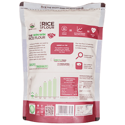 Buy Deccan mudra Rice Flour Low GI, Rich In Nutrients Online at Best