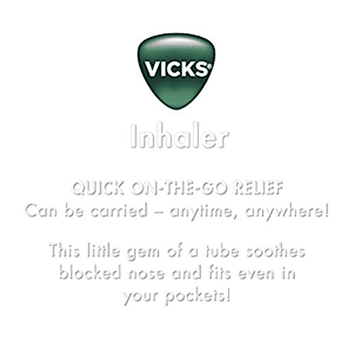 Vicks Inhaler - Instant Relief From Blocked Nose, With Keychain Balm, 0.25 ml (Pack of 2) 