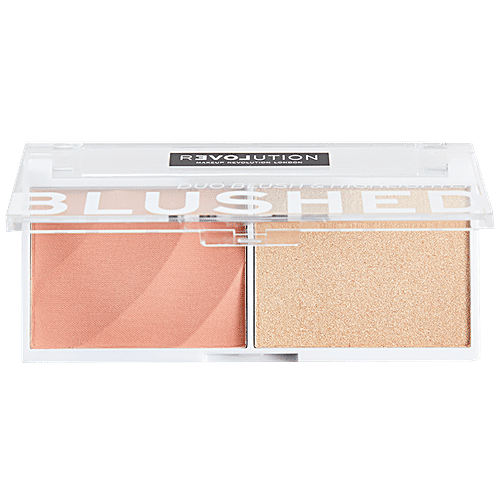 Makeup Revolution Relove Duo Blush & Highlighter - Lightweight, Easy To Blend, 5.8 g Sweet 