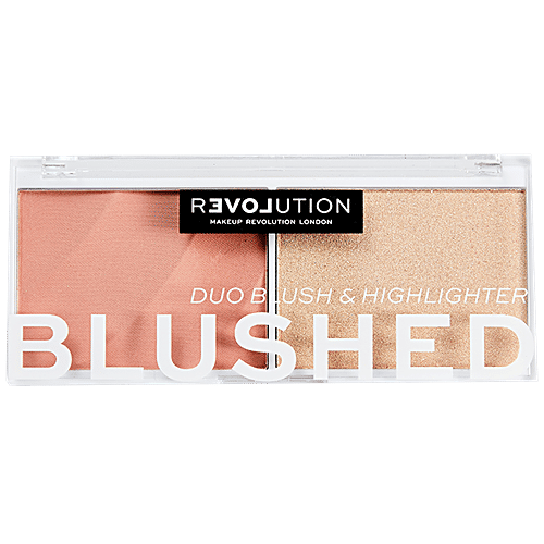 Makeup Revolution Relove Duo Blush & Highlighter - Lightweight, Easy To Blend, 5.8 g Sweet 