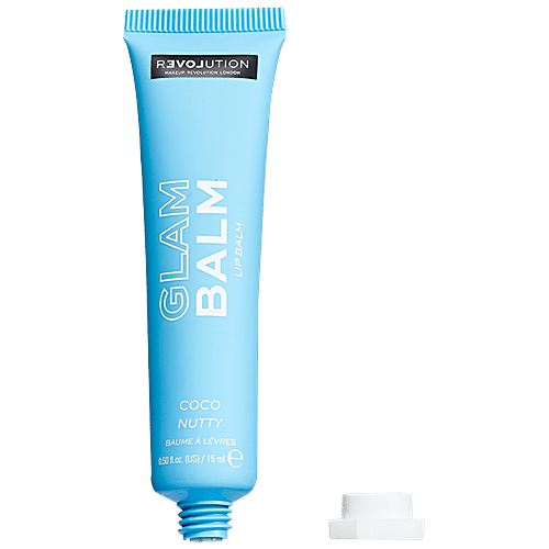Makeup Revolution Relove Glam Lip Balm - Non-Greasy, Hydrating & Refreshing, 15 ml Coco Nutty Coconut 