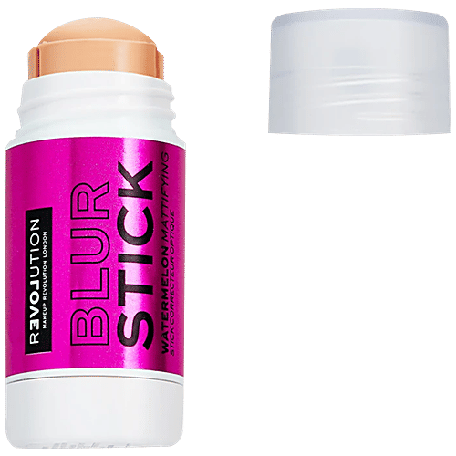 Makeup Revolution Relove Blur Fix Stick Liquid Powder - Lightweight, Long Lasting, Smoothens Skin, 5.5 g