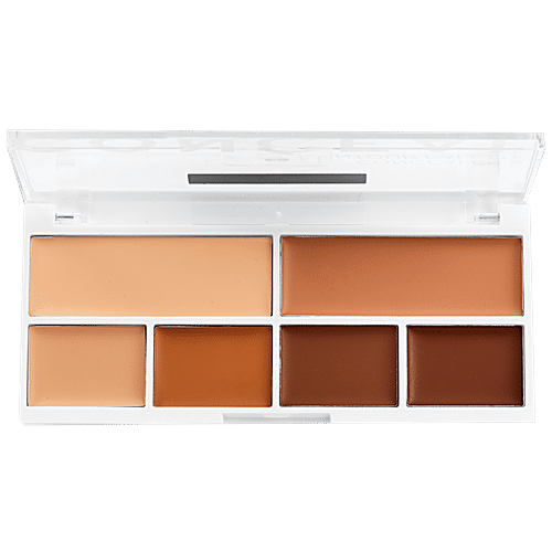 Makeup Revolution Relove Concealer & Contour Palette - 6 Creamy Colours, Long Lasting, Cruelty-Free, 11.2 g Medium 