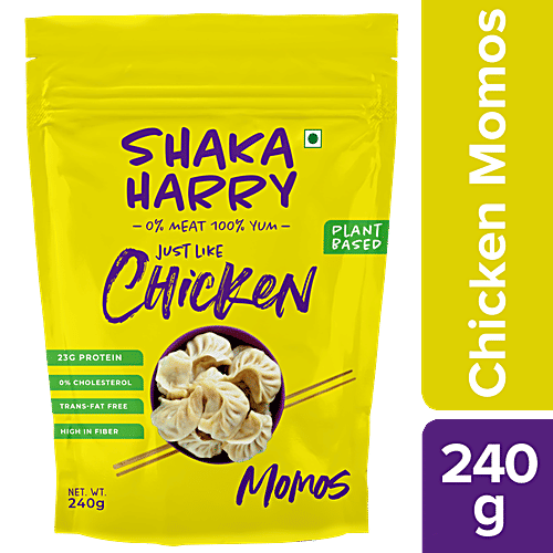 Shaka Harry Just Like Chicken Momos - 0% Meat, Rich In Protein & Fibre, Plant-Based, Vegan, 240 g