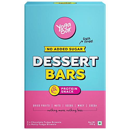 Buy Yoga Bar Dessert Bar Chocolate & Nutty Fudge Brownie, Protein