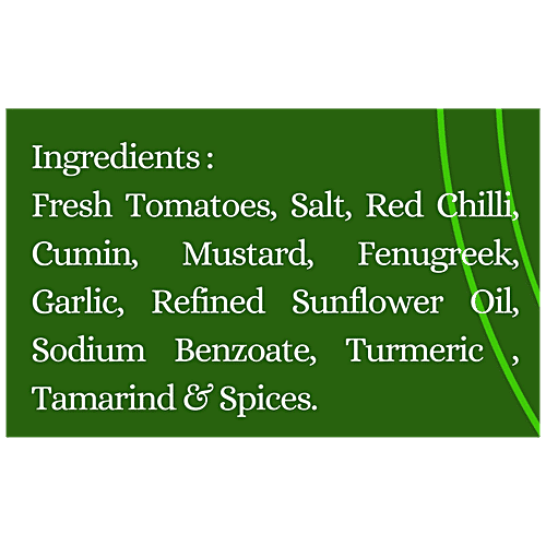 SAAZ HYDERABADI PICKLE Hyderabadi Tomato Pickle - Made With Fresh Ingredients, Homemade, 200 g Pouch 