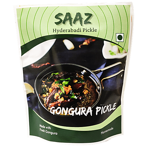 Buy SAAZ HYDERABADI PICKLE Hyderabadi Gongura Pickle Made With Fresh