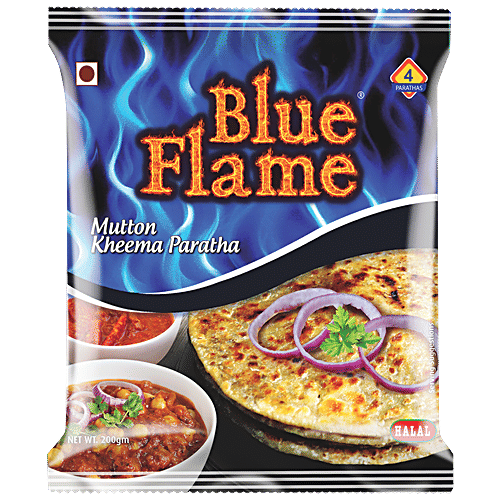Blue Flame Mutton Keema Paratha - Ready To Fry/Bake, Stuffed Bread, For Meals, Snacking Use, 320 g
