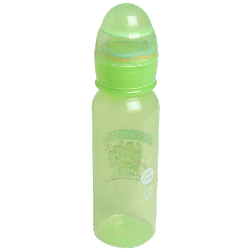 Auto flow Doraemon Mega Star Feeding Bottle With Silicone Nipple & Musical Cover - BPA Free, 250 ml  