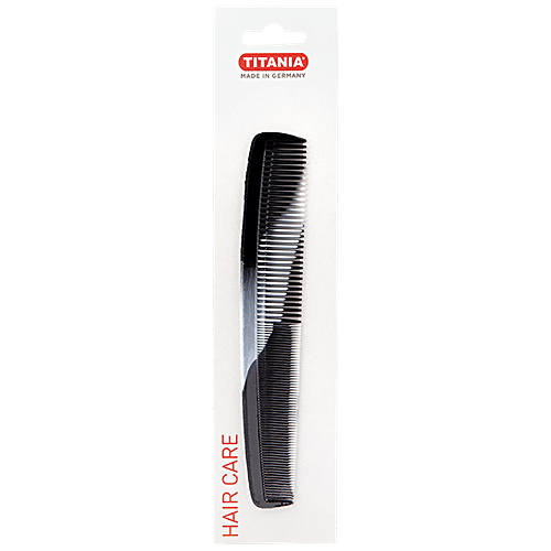 Titania Hair Comb - Durable, Smooth, For Men, Black & White, DP100152, 1 pc