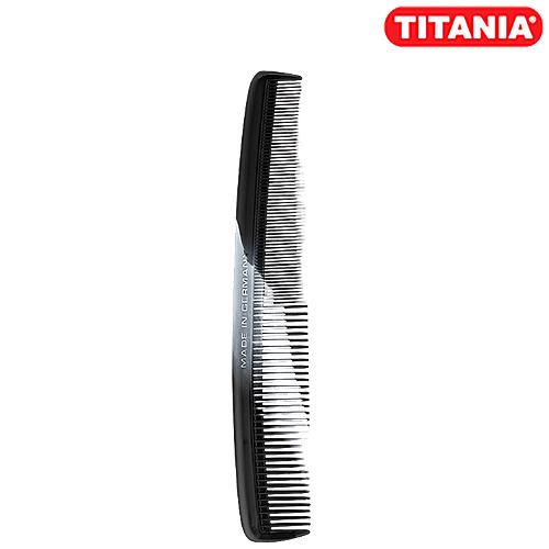 Titania Hair Comb - Durable, Smooth, For Men, Black & White, DP100152, 1 pc