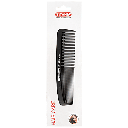 Titania Pocket Hair Comb - Durable, Smooth, Black, DP100162, 1 pc  