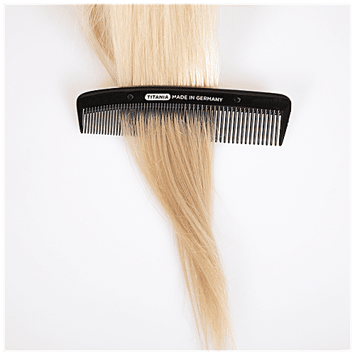 Titania Pocket Hair Comb - Durable, Smooth, Black, DP100162, 1 pc  