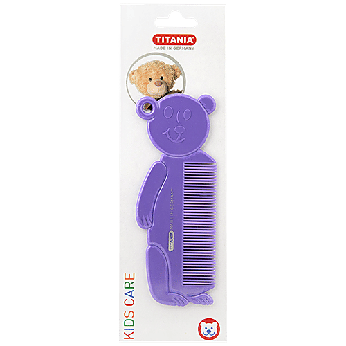 Titania Children's Hair Comb - Bear Design, Durable, Assorted Colour, DP100165, 1 pc  