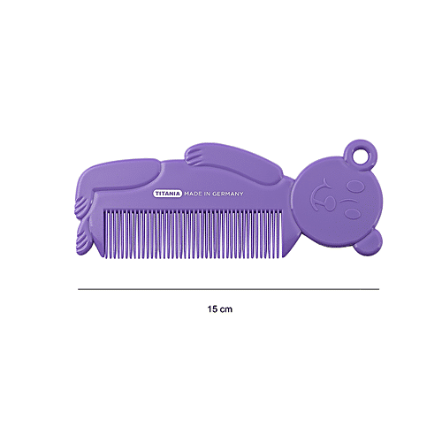 Titania Children's Hair Comb - Bear Design, Durable, Assorted Colour, DP100165, 1 pc  