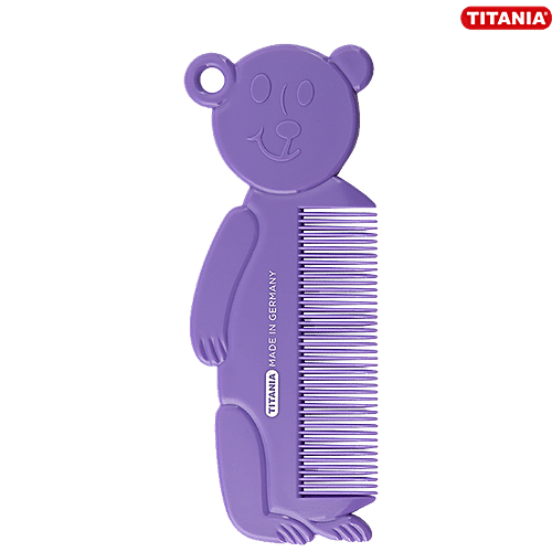 Titania Children's Hair Comb - Bear Design, Durable, Assorted Colour, DP100165, 1 pc  