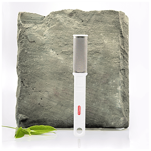 Titania Foot Filer - Stainless Steel, Durable & Rustproof, White, DP100186, 1 pc