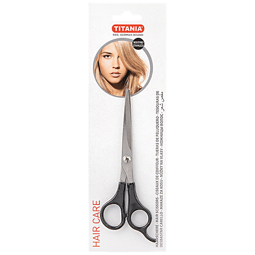 Titania Hair Scissors With Plastic Handle - Ice Tempered, Stainless Steel, Medium, DP100116, 1 pc