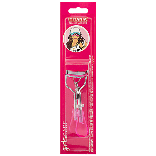 Titania Eyelash Curler With Spring - With Comfortable Grip, Makeup Tool, Pink, DP100125, 1 pc  