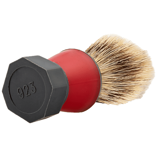 Titania Shaving Brush - With Extra Long Bristles, Durable, Medium, Red, DP100144, 1 pc  