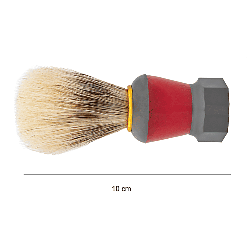 Titania Shaving Brush - With Extra Long Bristles, Durable, Medium, Red, DP100144, 1 pc  