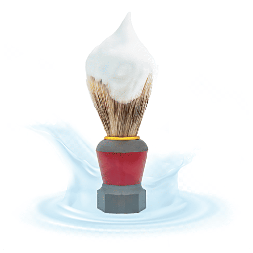 Titania Shaving Brush - With Extra Long Bristles, Durable, Medium, Red, DP100144, 1 pc  