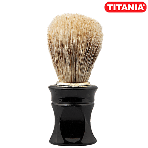 Titania Shaving Brush - With Natural Bristles, Durable, Small, Black, DP100145, 1 pc  