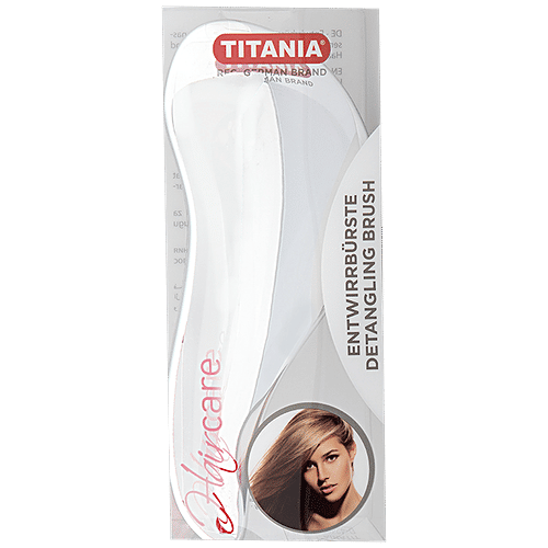 Titania Hair Detangling Brush - High Gloss Finish, Durable, Medium, Silver, DP100169, 1 pc  