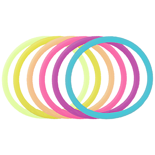 Titania Hair/Rubber/Tie/Elastic/Pony Bands - Easy To Use, Assorted Colours, DP100198, 6 pcs  