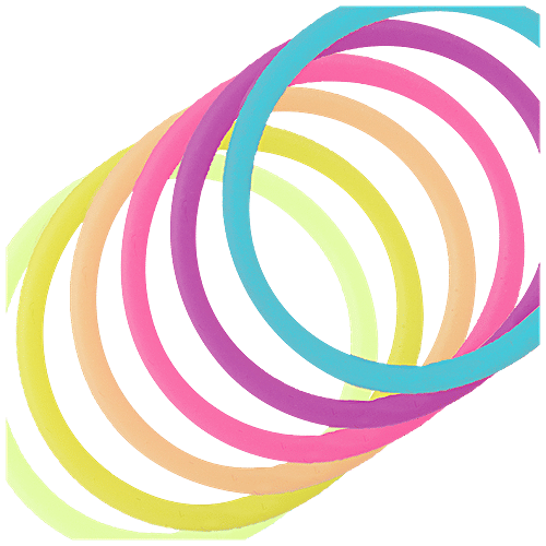 Titania Hair/Rubber/Tie/Elastic/Pony Bands - Easy To Use, Assorted Colours, DP100198, 6 pcs  