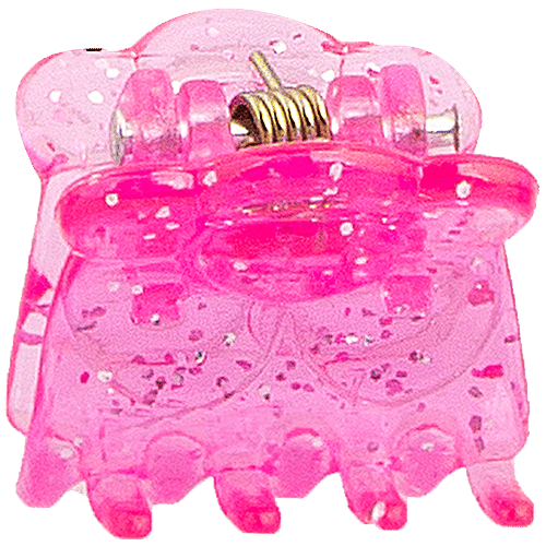 Titania Hair Clip/Clutcher - Extra Small, Glitter-Assorted Colours, DP100205, 6 pcs