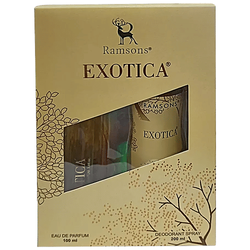 Ramsons Exotica - Eau De Parfume & Deodorant Spray, Long Lasting Fragrance, 2 pcs  