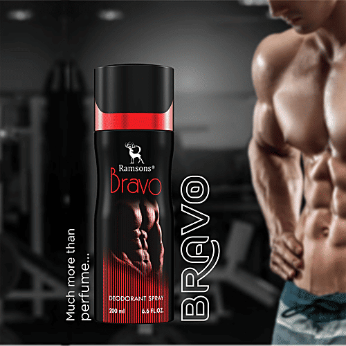 Ramsons Bravo Deodorant Spray - For Men, For A Long Lasting Impression, Feel Fresh, 200 ml