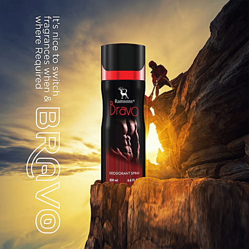 Ramsons Bravo Deodorant Spray - For Men, For A Long Lasting Impression, Feel Fresh, 200 ml