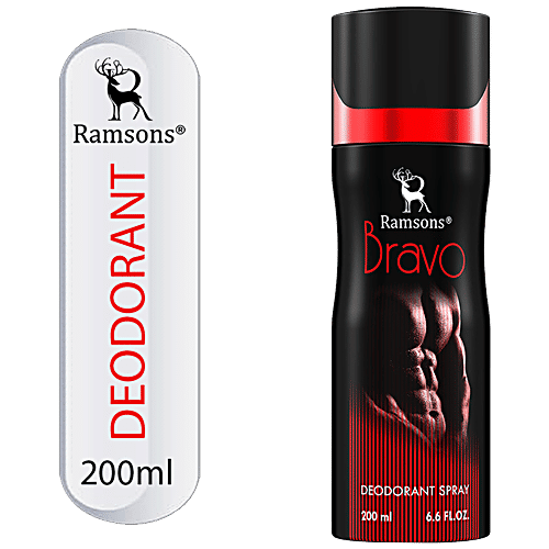 Ramsons Bravo Deodorant Spray - For Men, For A Long Lasting Impression, Feel Fresh, 200 ml
