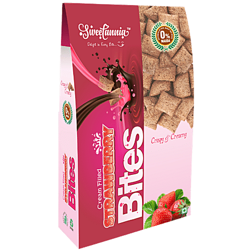 Buy Sweetannia Cream Filled Strawberry Bites Crunchy & Crispy, Yummy