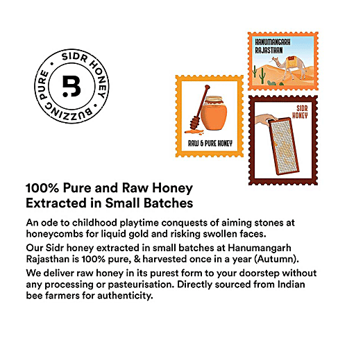 Barosi Sidr Honey - Pure, Raw & Unprocessed, Rich In Antioxidants, Natural Superfood, 500 g Jar 